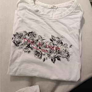 Rag & Bone White Floral Long Sleeve Tee